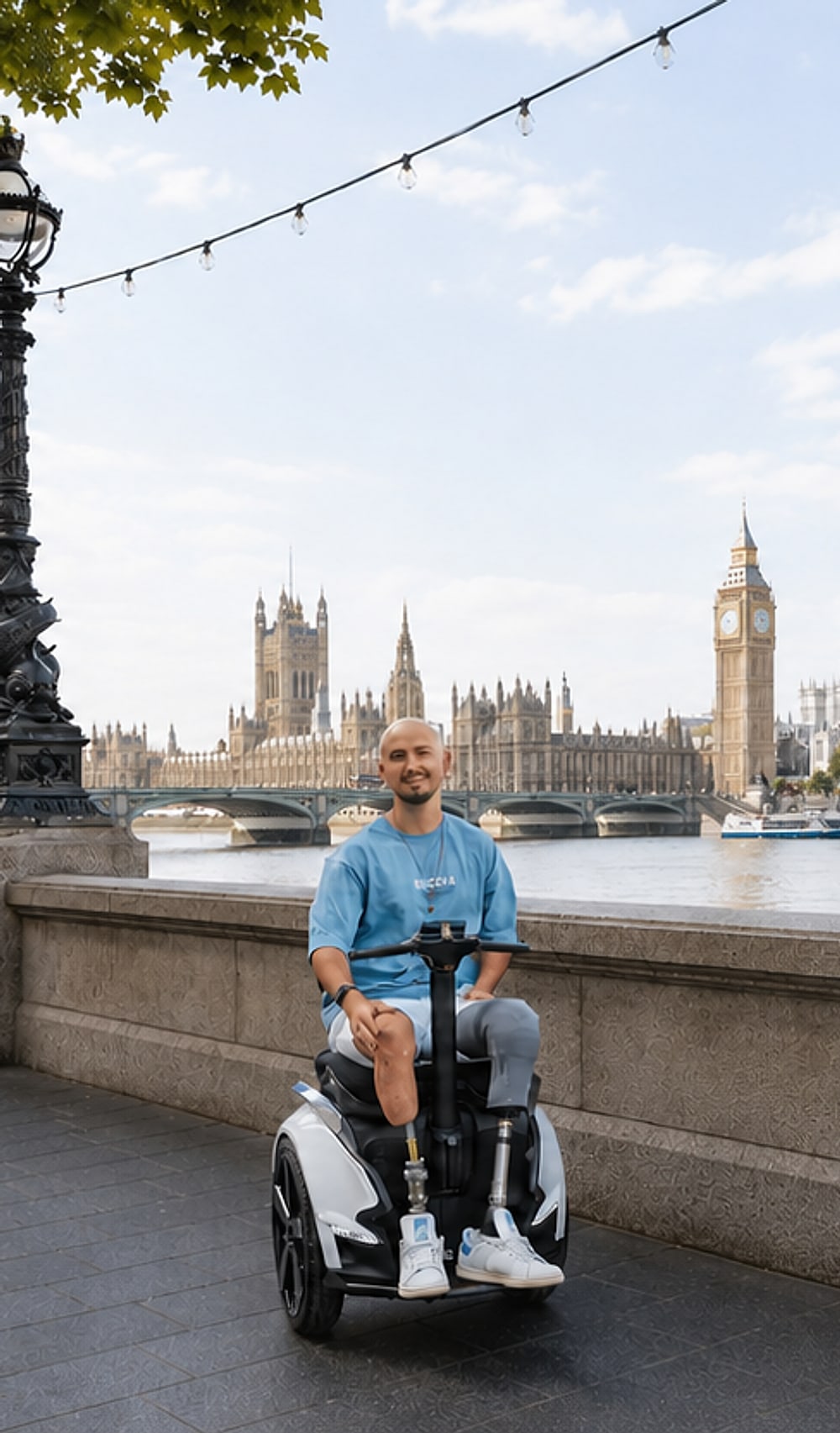 Genny® lungo il Tamigi a Londra — libertà di movimento